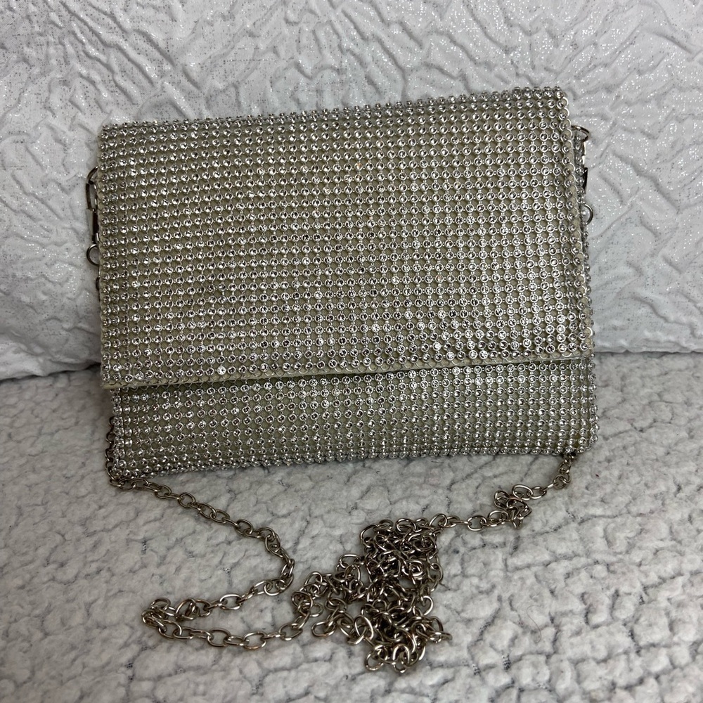 3AM Forever Rhinestone Covered Mesh Crossbody/clutch - Picture 7 of 12